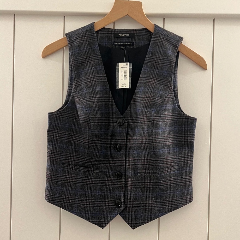 Madewell wool blend vest size 0